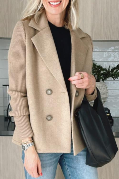 Amelia™ | Eleganter Blazer mit Strickärmeln