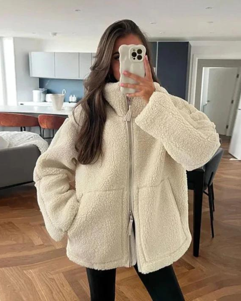 Penelope - Pufferjacke aus weichem Teddy