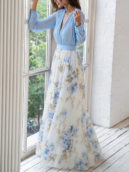Harper™ | Langes Kleid mit strahlendem Blumenmuster