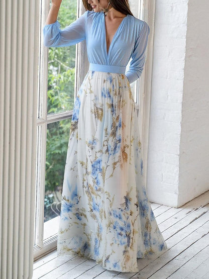 Harper™ | Langes Kleid mit strahlendem Blumenmuster