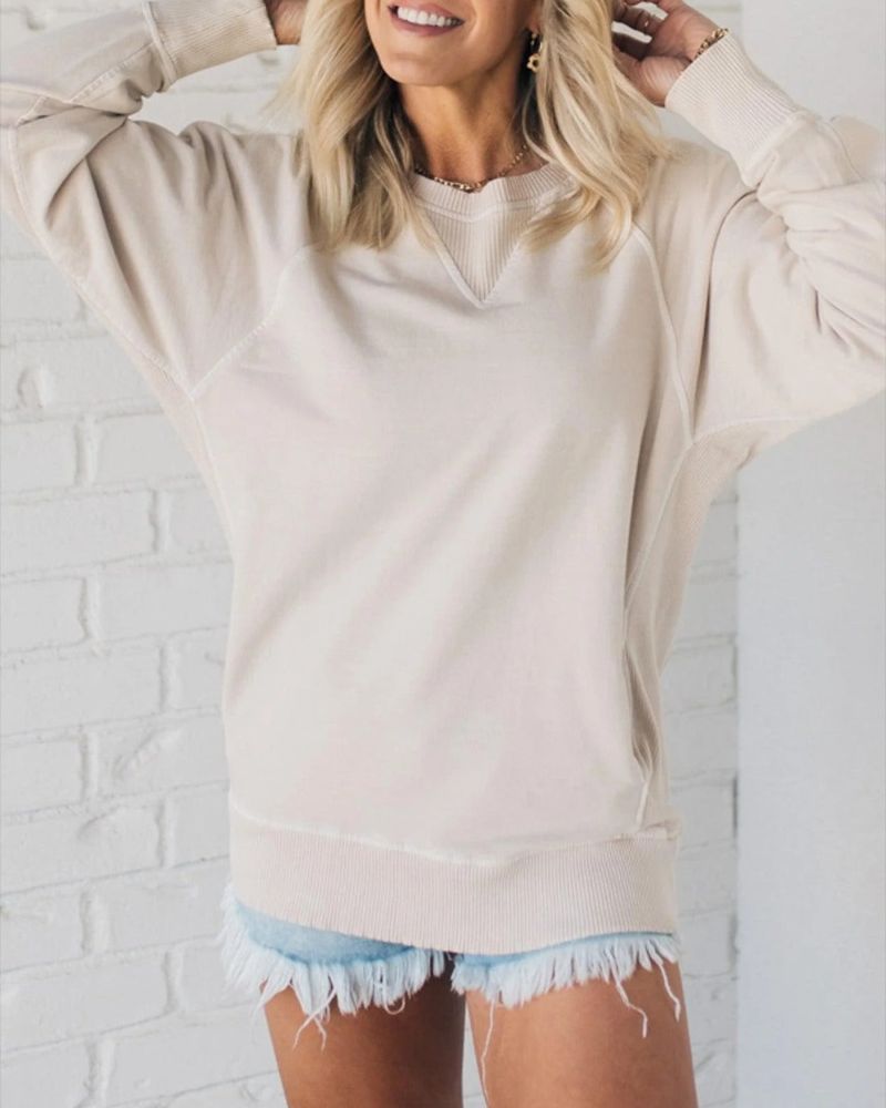 VIOLA - Rippstrickpullover mit Taschen