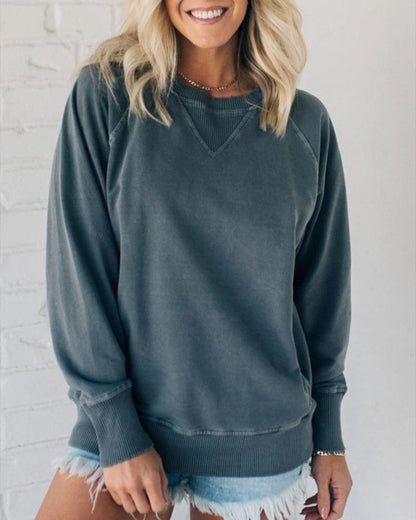 VIOLA - Rippstrickpullover mit Taschen