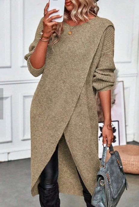 Olivia - Langes Strickkleid