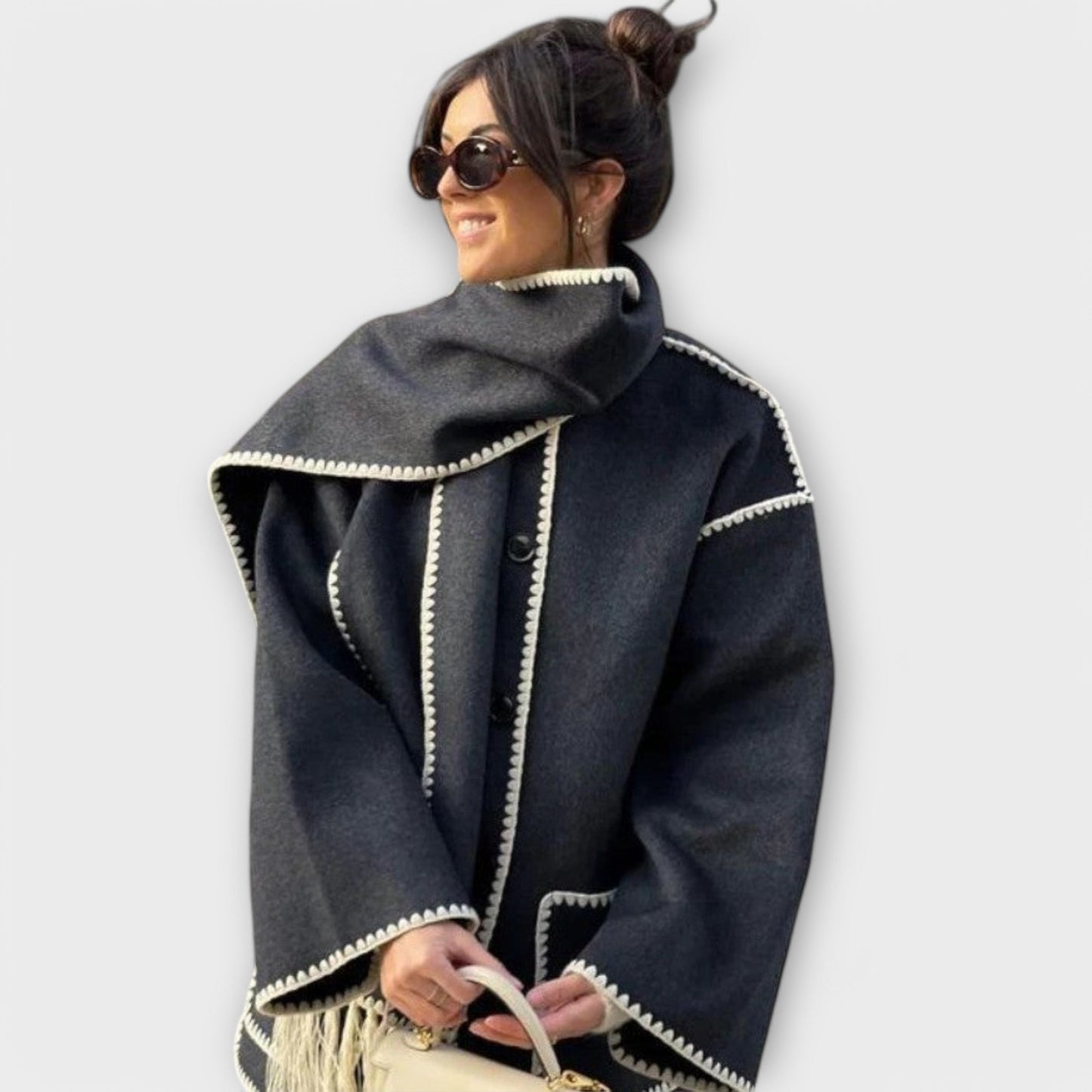 Chanel - Stilvoller Schal-Mantel