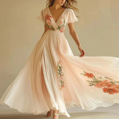 Amelia | Elegante Partykleider mit V-Ausschnitt und hoher Taille