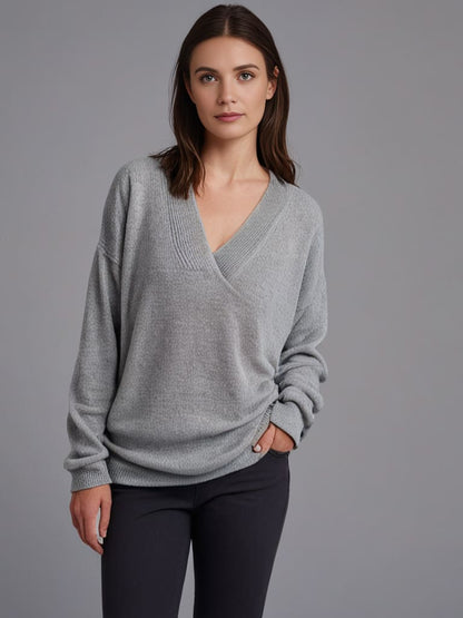 Monika - Kaschmirpullover mit V-Ausschnitt