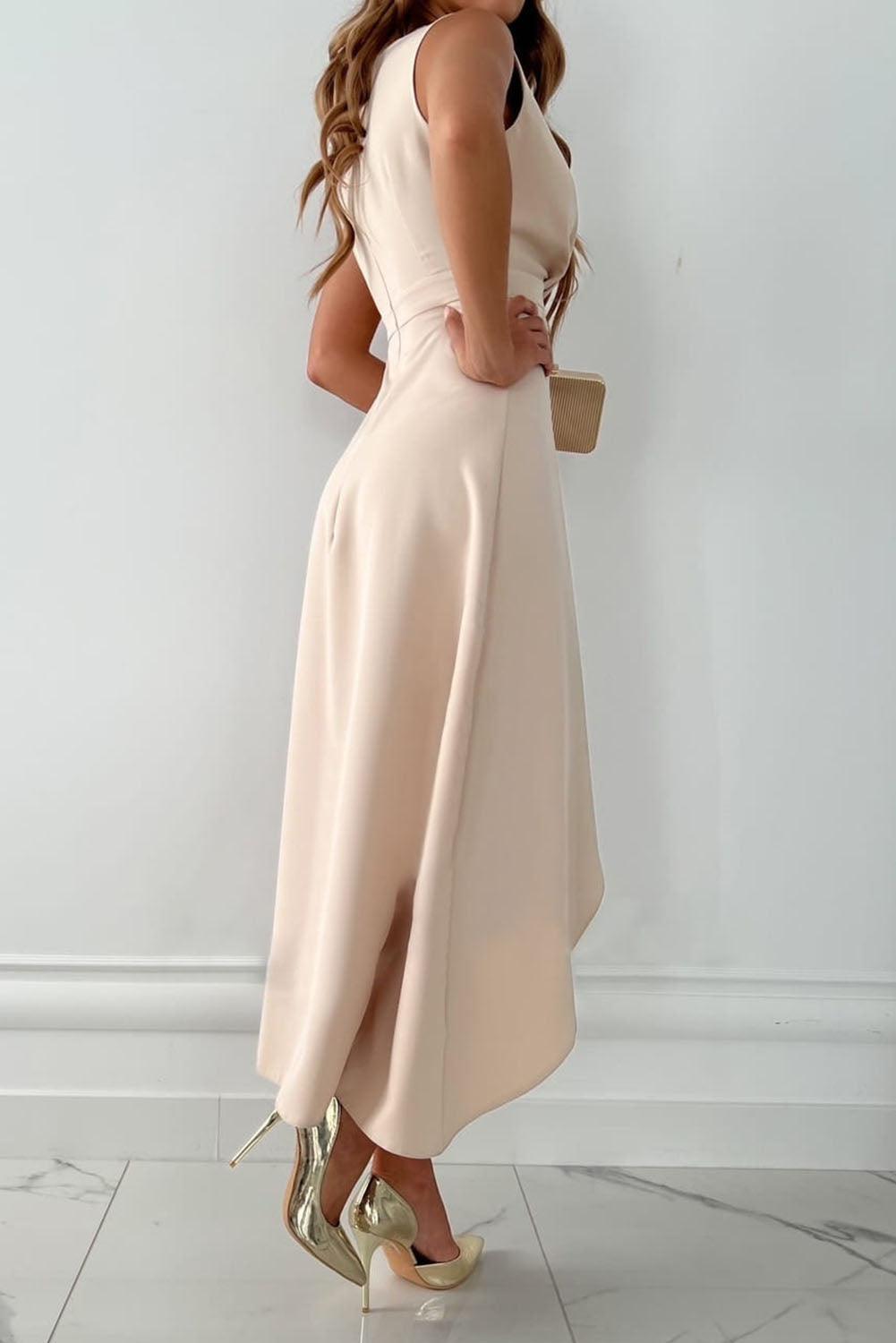 Mandy - Elegantes Midi-Kleid mit V-Ausschnitt