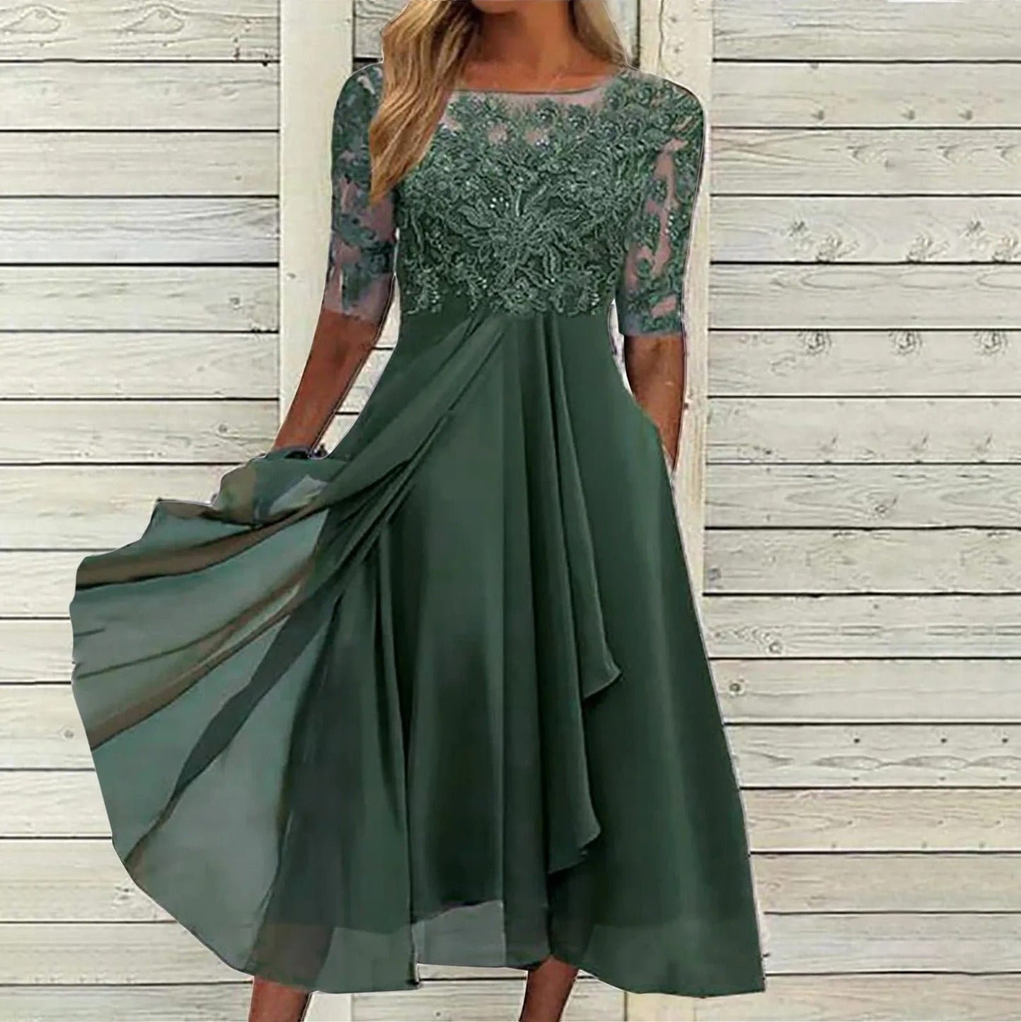 Taryn® | Elegantes Midi-Kleid aus Spitze