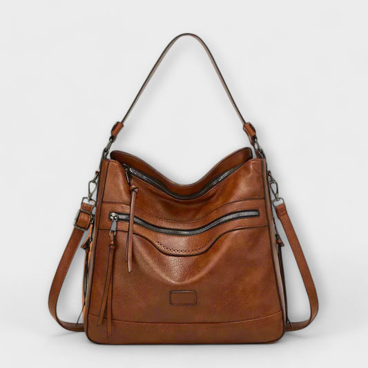 Nora. - Klassische Retro Schultertasche