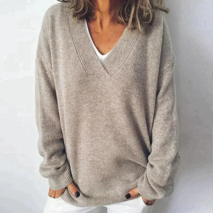 Monika - Kaschmirpullover mit V-Ausschnitt